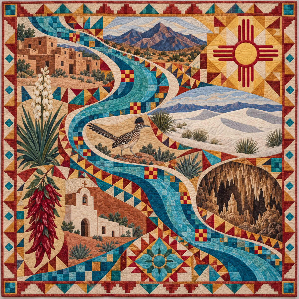 New Mexico River Of Stories TD181026714 Quilt Blanket