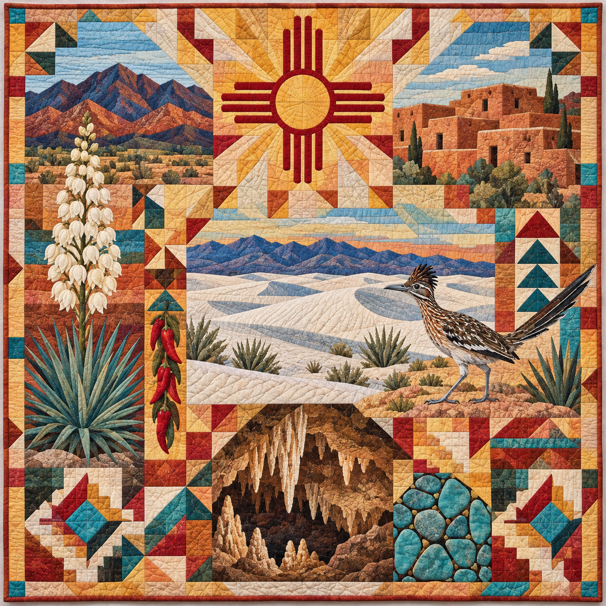 New Mexico Mosaic Horizons TD181026719 Quilt Blanket