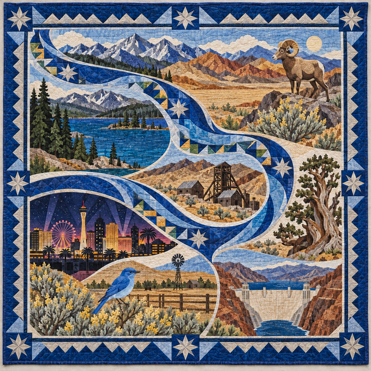 Nevada River Of Stories TD181026724 Quilt Blanket