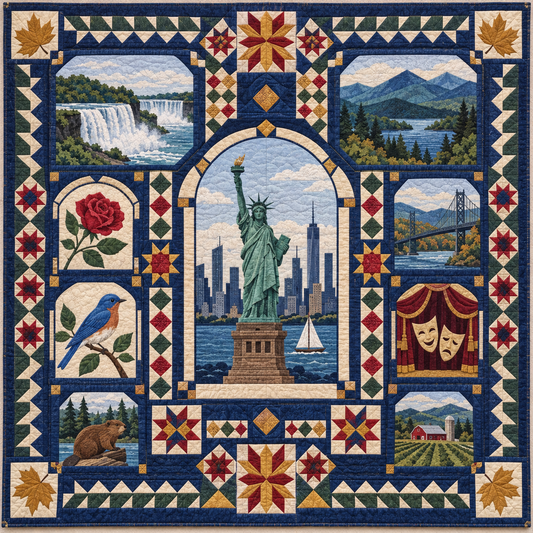 New York Landmark Windows TD181026733 Quilt Blanket