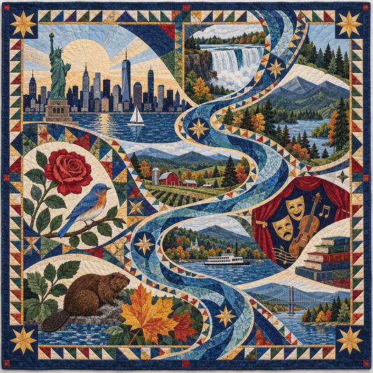New York River Of Stories TD181026734 Quilt Blanket