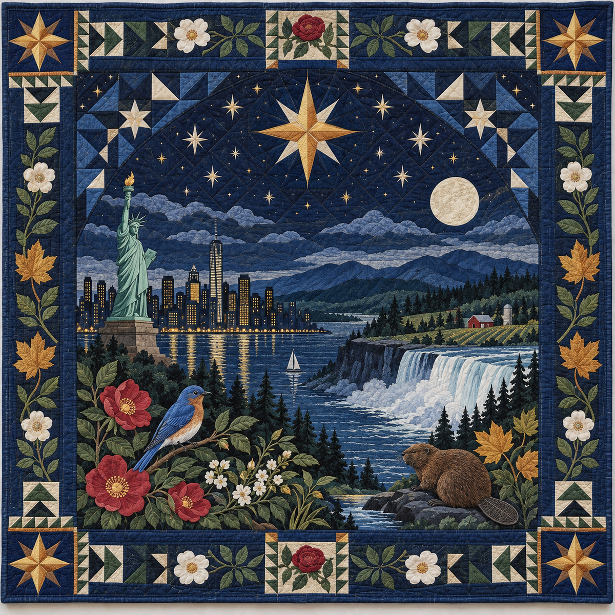 New York Night Garden TD181026735 Quilt Blanket