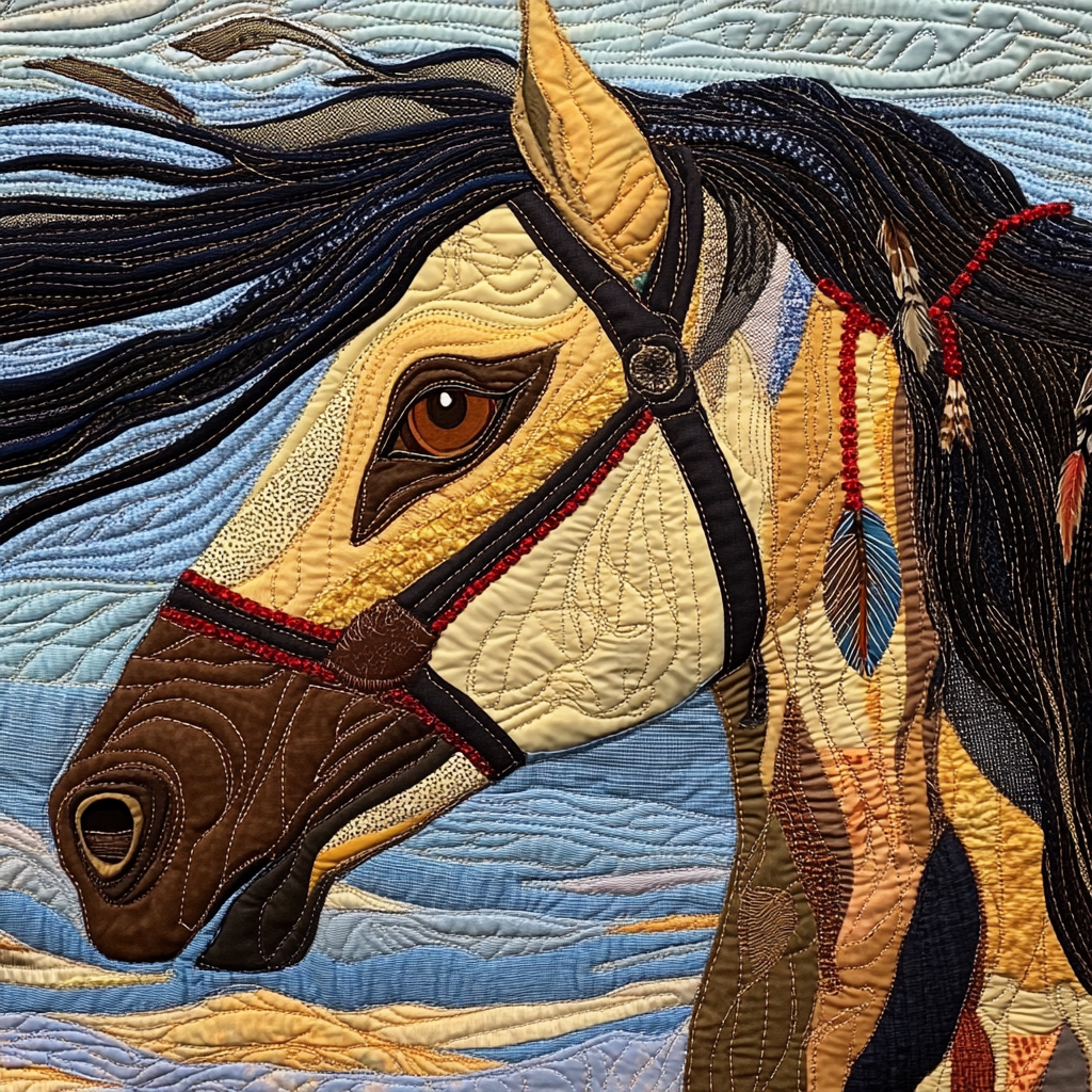 Native Horse TAI041124003 Quilt Blanket