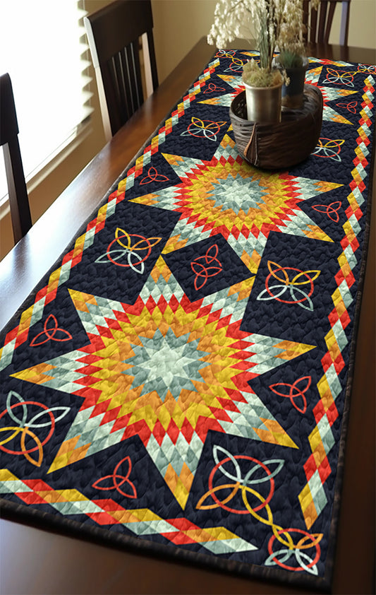 Native American Star HN250501MTR Quilted Table Runner