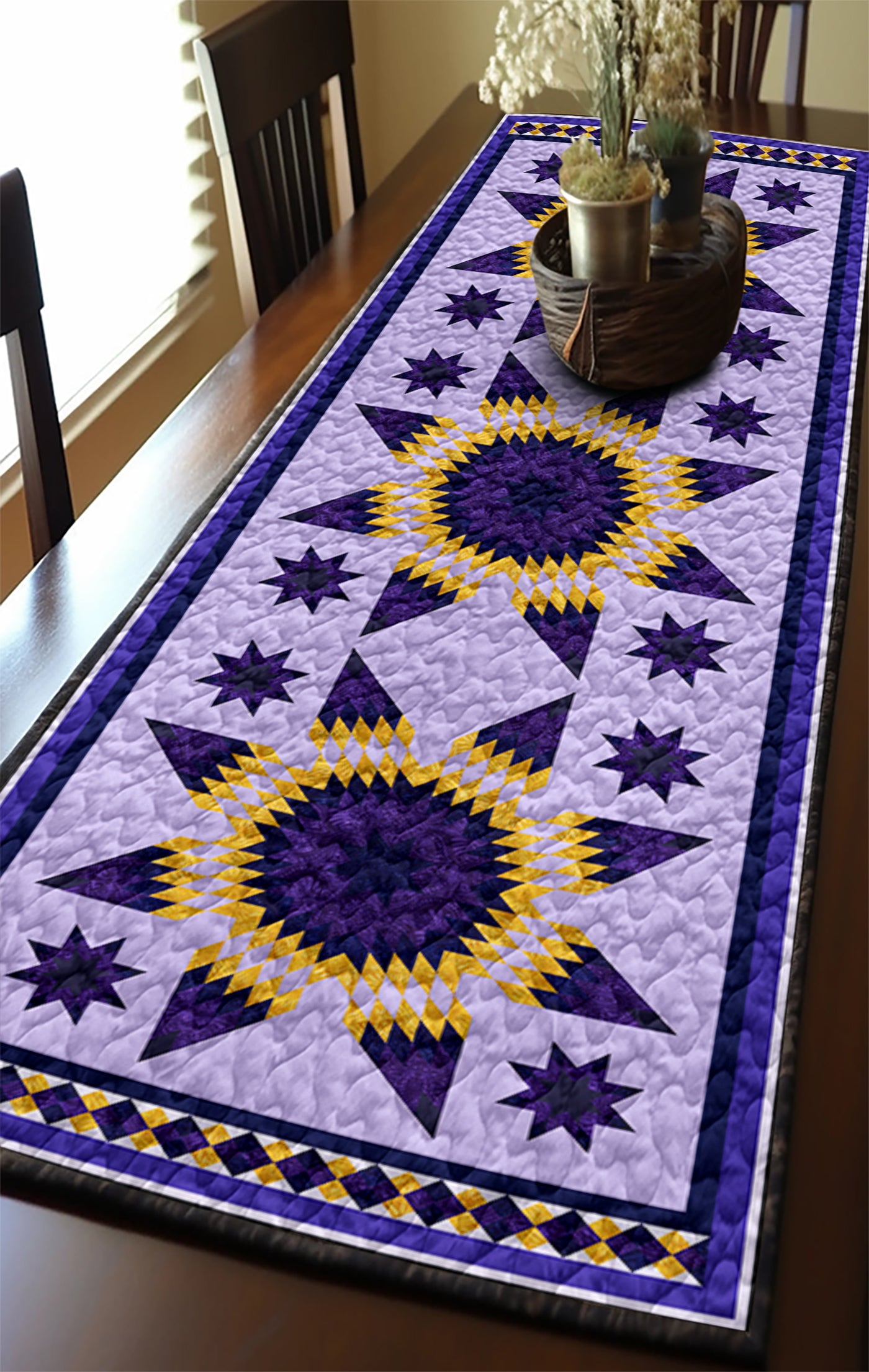 Native American Star TN270504DTR Quilted Table Runner – Charming Favor