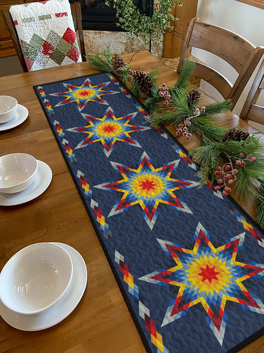 Native American Tribal Star TN270505DTR Quilted Table Runner