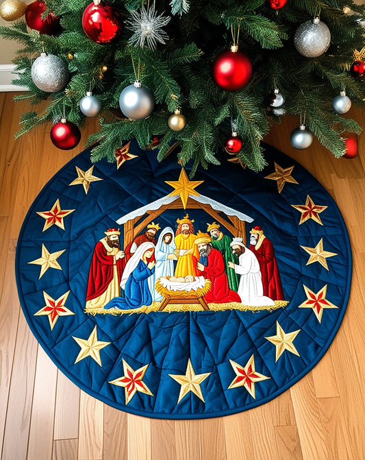 Nativity Scene NTA281024311 Quilted Tree Skirt