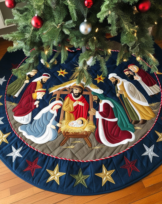 Nativity Scene NTA281024315 Quilted Tree Skirt