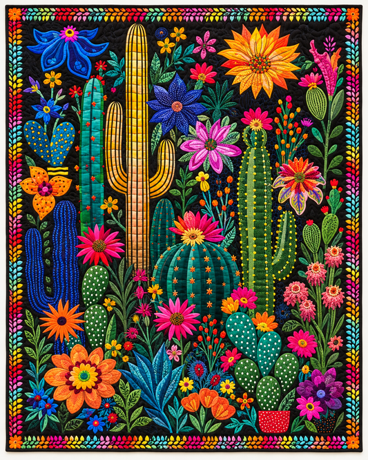 Nighttime Cactus Fiesta TD101026341 Quilt Blanket