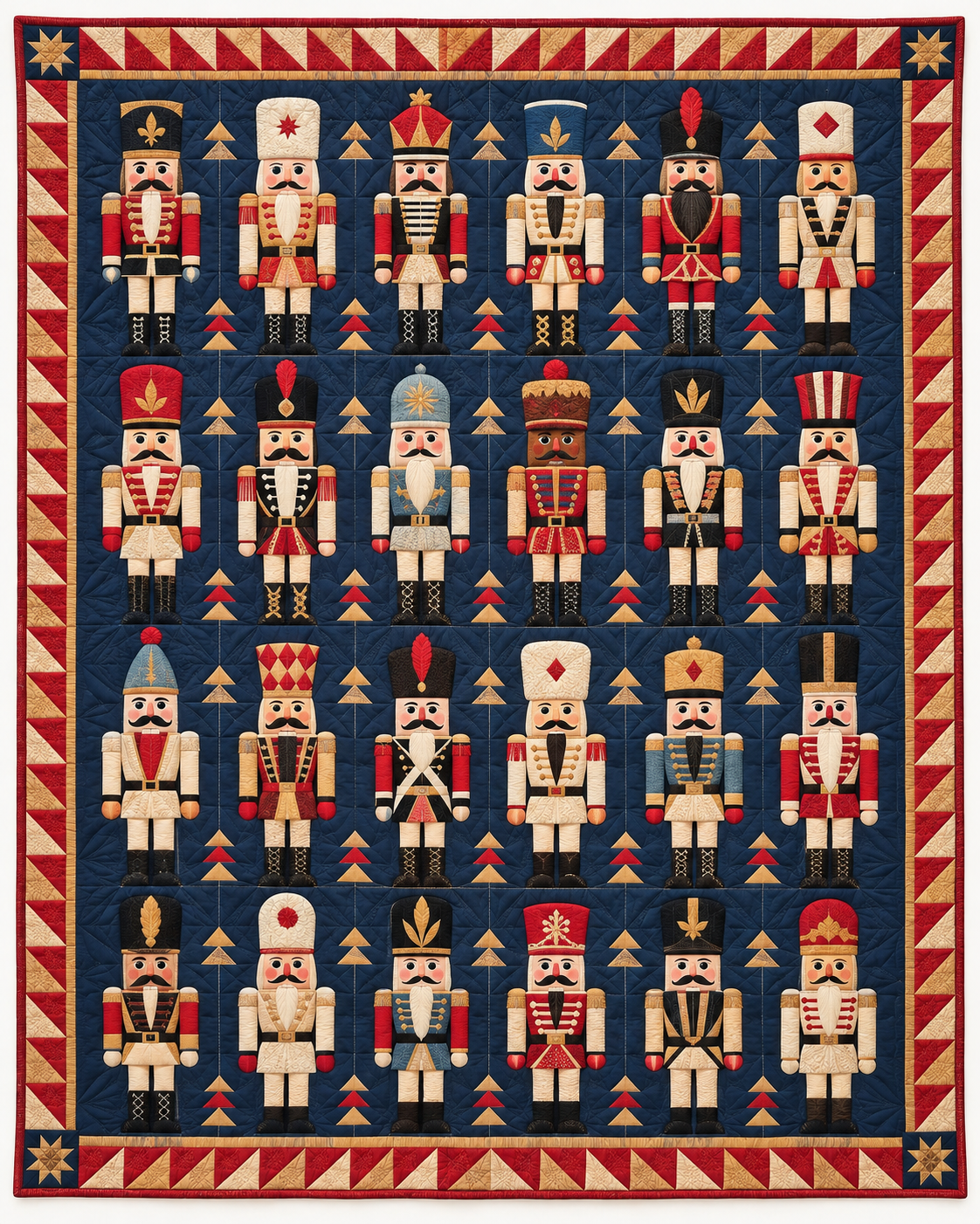 Nutcracker Parade On Navy TD101026347 Quilt Blanket
