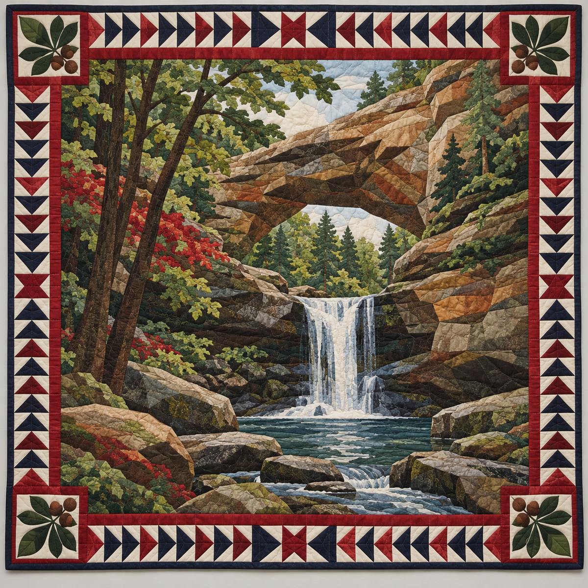 Ohio Hocking Hills In Cloth TD1410261103 Quilt Blanket
