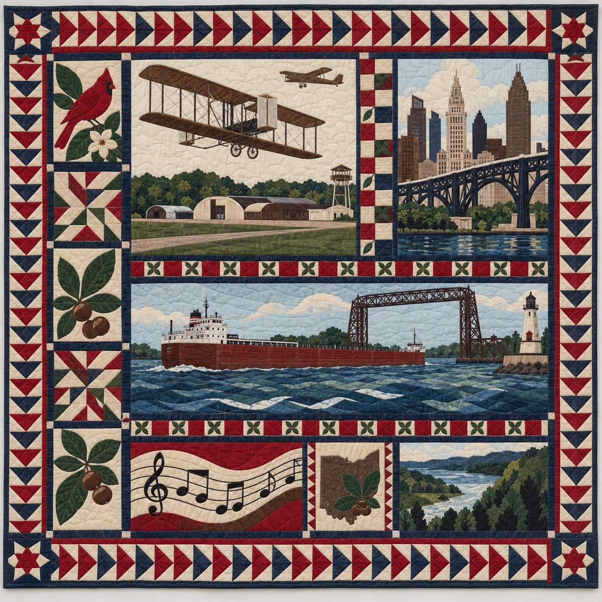 Ohio Wings And Waterways TD1410261105 Quilt Blanket