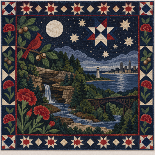 Ohio Night Garden TD181026745 Quilt Blanket