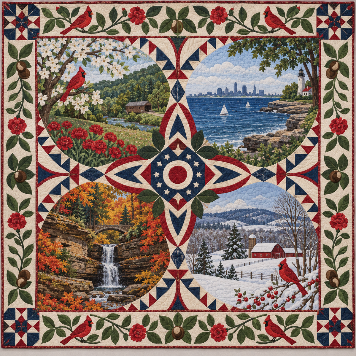 Ohio Four Seasons TD181026748 Quilt Blanket