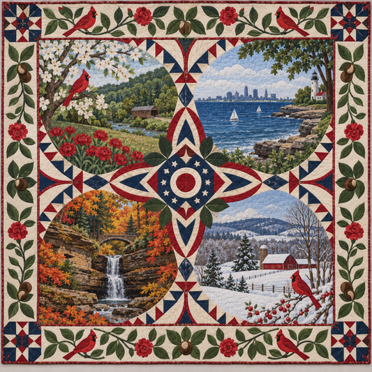 Ohio Four Seasons TD181026748 Quilt Blanket