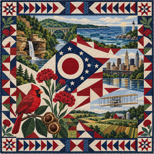 Ohio Mosaic Horizons TD181026749 Quilt Blanket