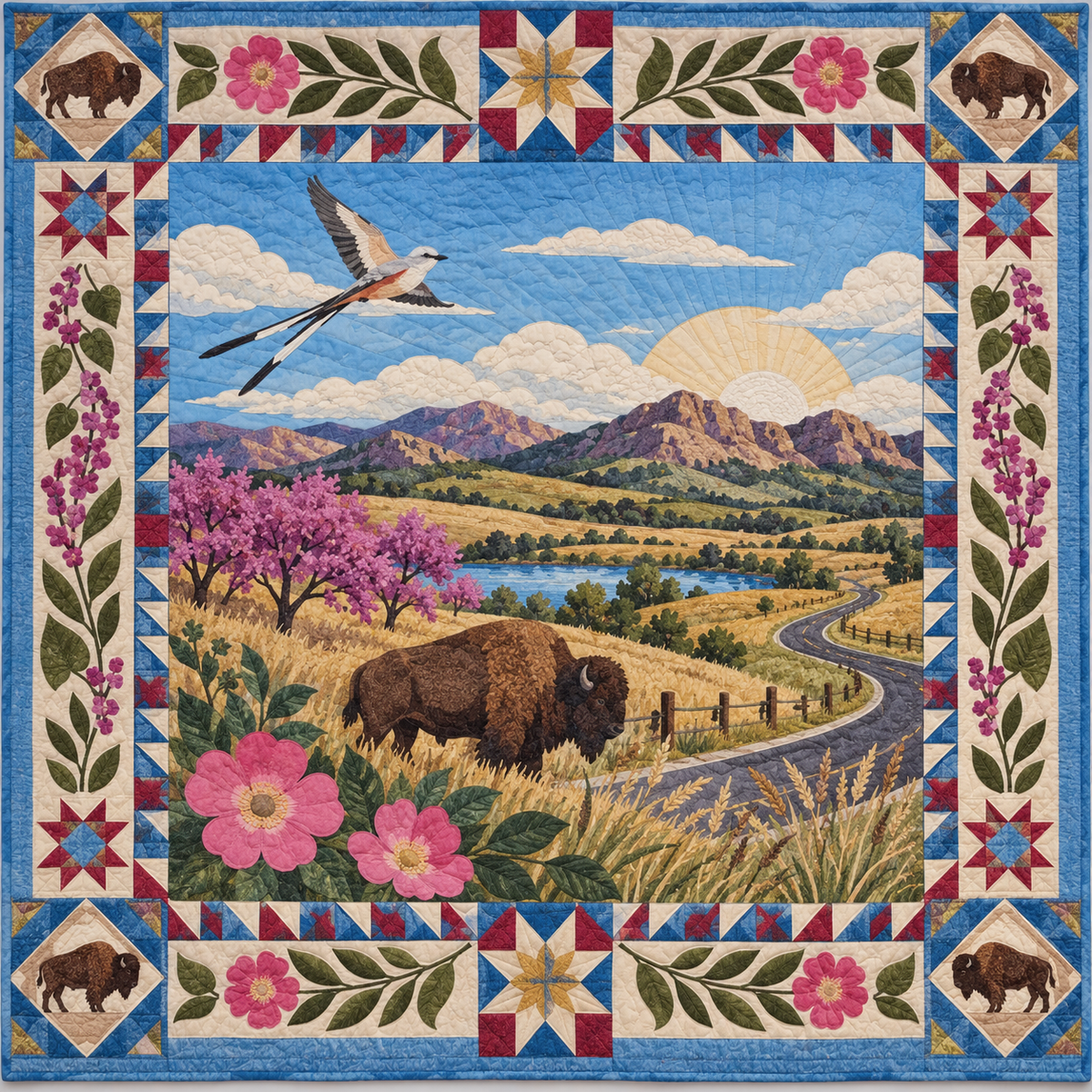Oklahoma Landscape Tapestry TD181026751 Quilt Blanket