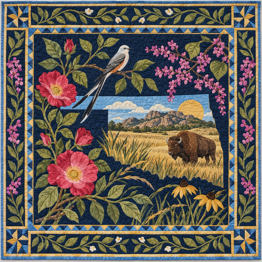 Oklahoma Botanical Heritage TD181026752 Quilt Blanket