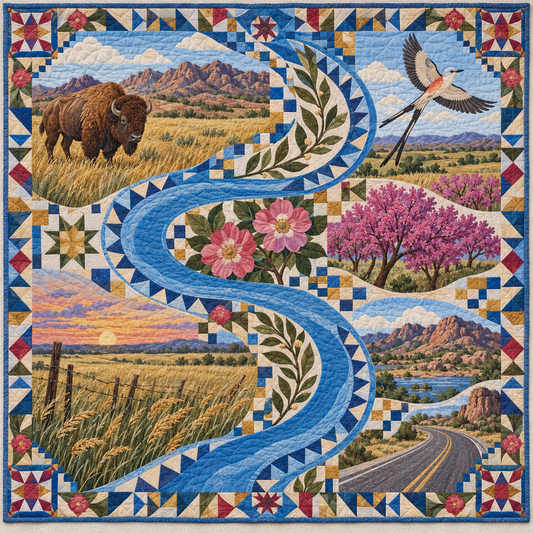 Oklahoma River Of Stories TD181026754 Quilt Blanket