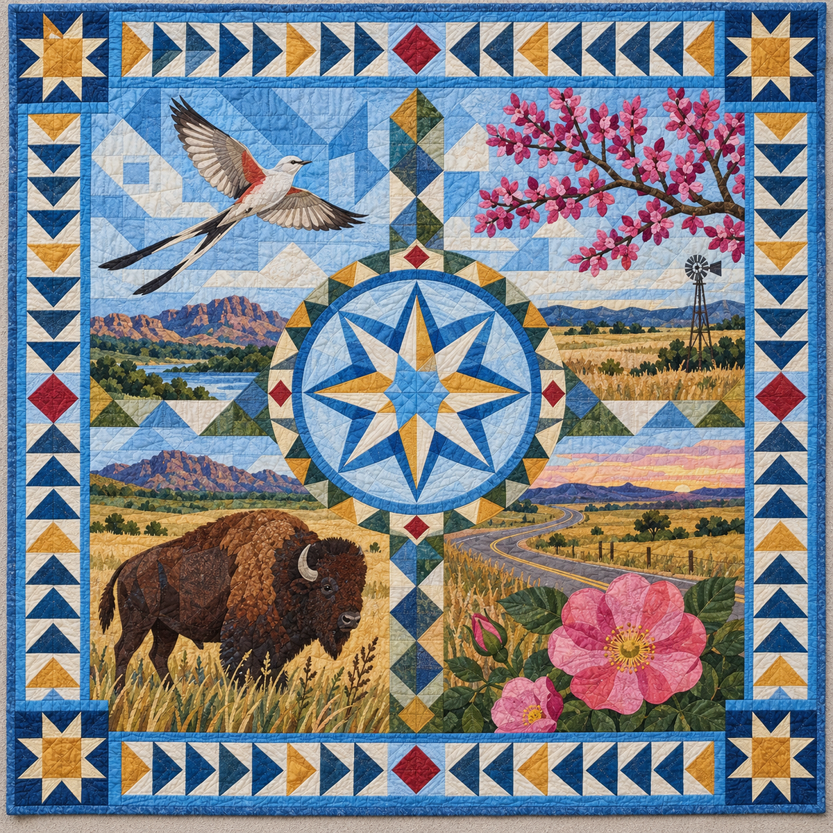 Oklahoma Mosaic Horizons TD181026759 Quilt Blanket