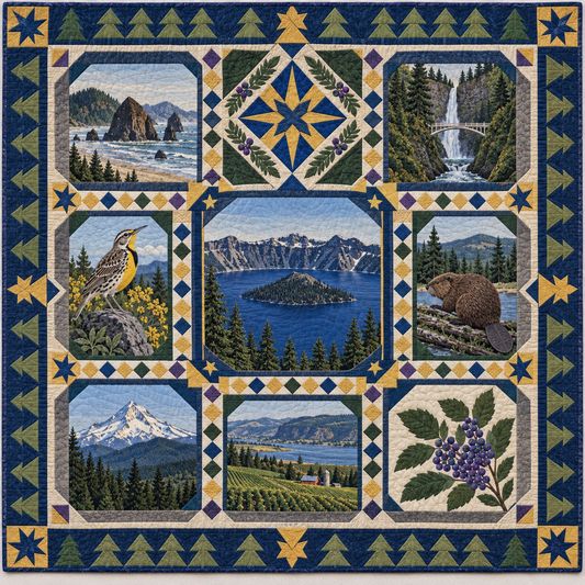 Oregon Landmark Windows TD181026763 Quilt Blanket