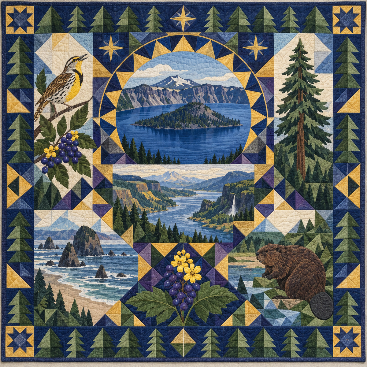 Oregon Mosaic Horizons TD181026769 Quilt Blanket