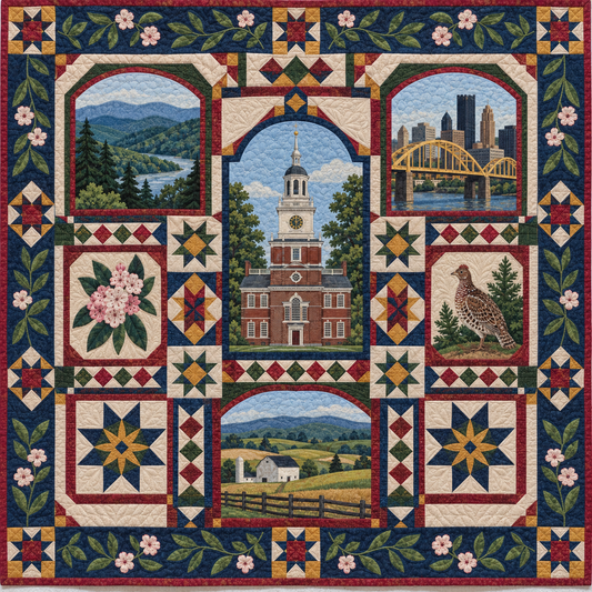 Pennsylvania Landmark Windows TD181026773 Quilt Blanket