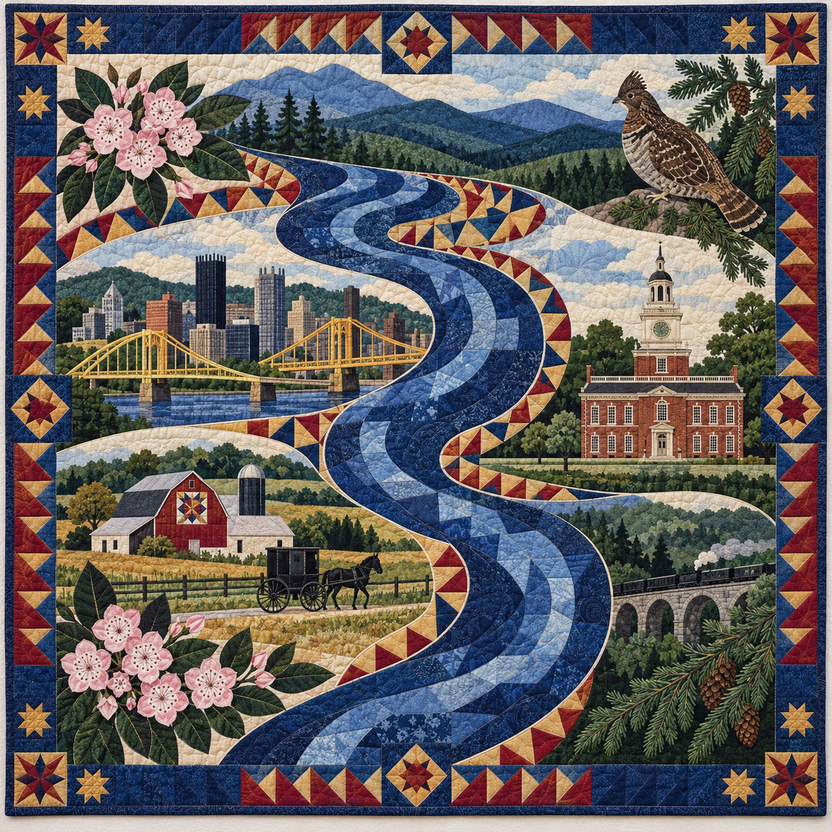 Pennsylvania River Of Stories TD181026774 Quilt Blanket