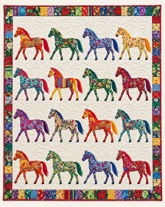 Patchwork Horse Circle TD101026370 Quilt Blanket