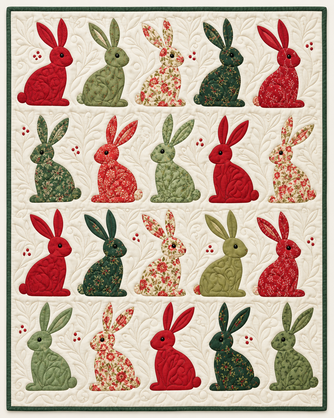 Patchwork Rabbits TD101026373 Quilt Blanket