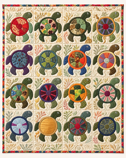 Patchwork Turtle Parade TD101026374 Quilt Blanket