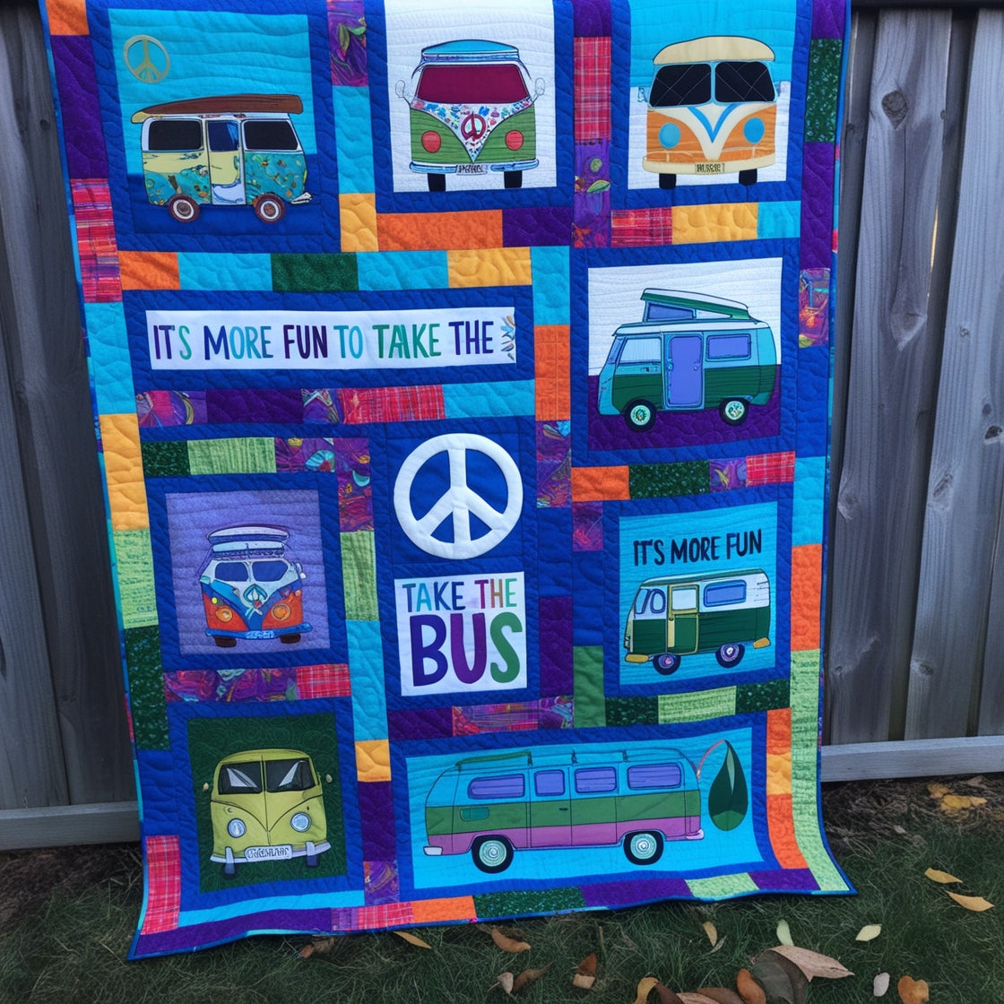 Peace VW CLM020765 Quilt Blanket