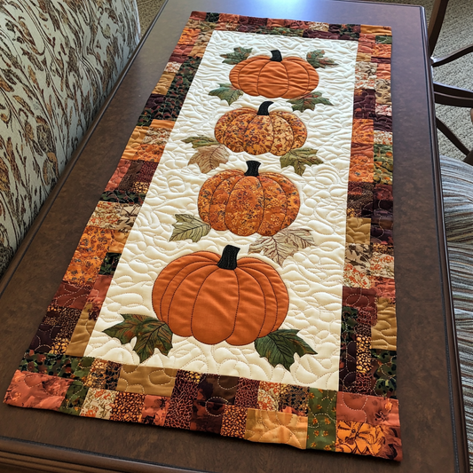 Pumpkin TAI061124194 Quilted Table Runner