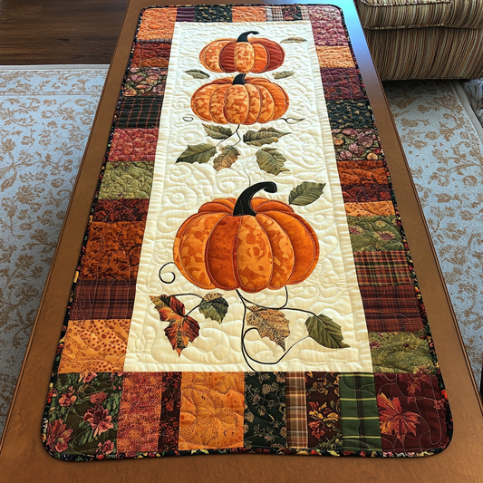 Pumpkin TAI061124196 Quilted Table Runner