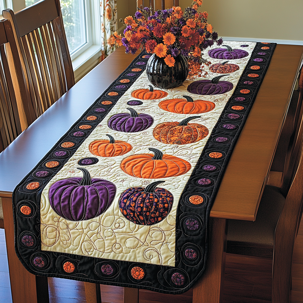 Pumpkin TAI281024305 Quilted Table Runner