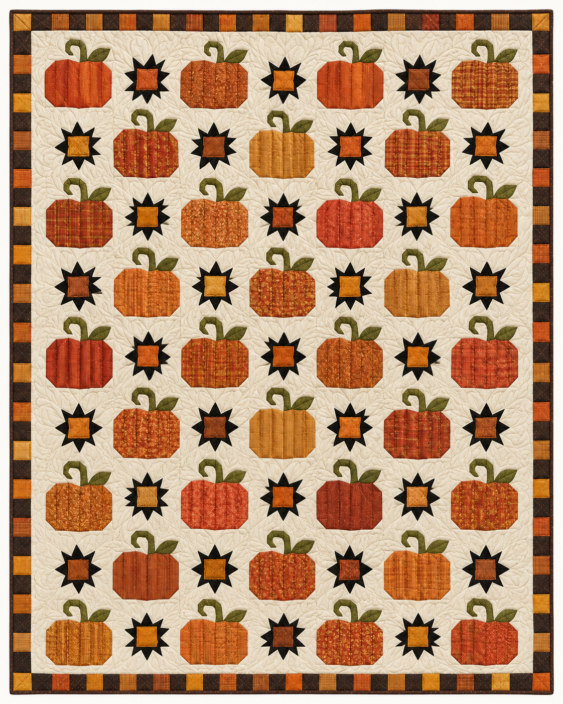 Pumpkins And Autumn Stars TD101026387 Quilt Blanket