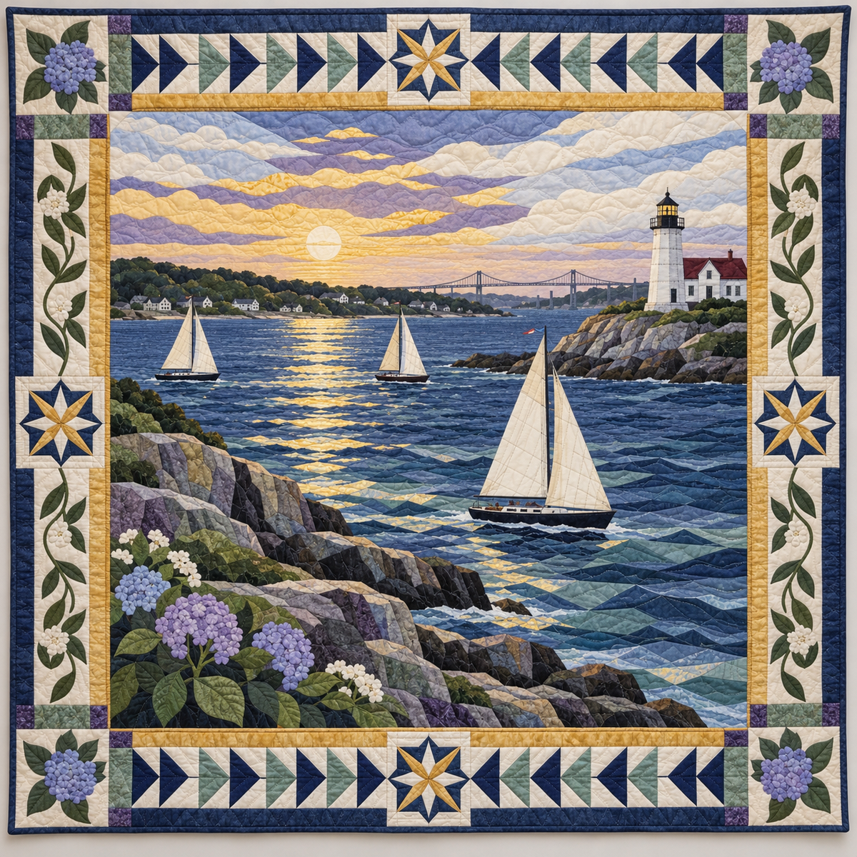 Rhode Island Narragansett Sailcloth TD1410261115 Quilt Blanket
