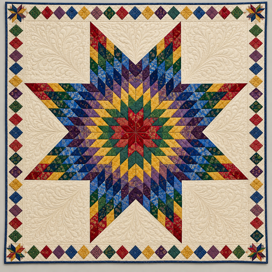 Rainbow Heirloom Native American Star TD101026032 Quilt Blanket