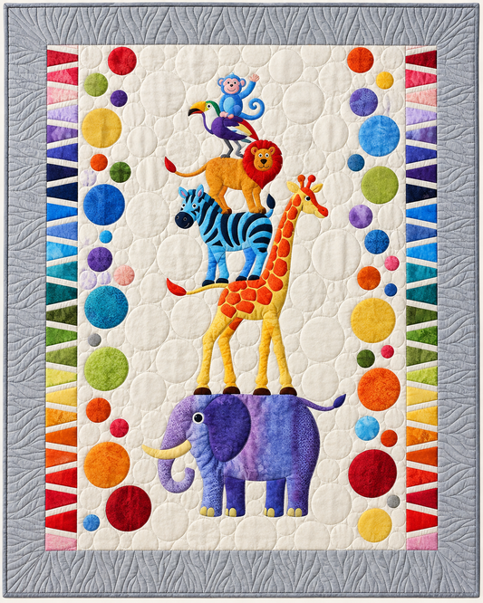 Rainbow Safari Stack TD101026408 Quilt Blanket