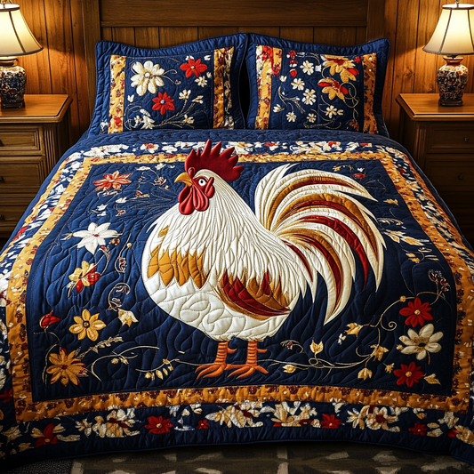 Rooster TAI041124266 Quilt Bedding Set