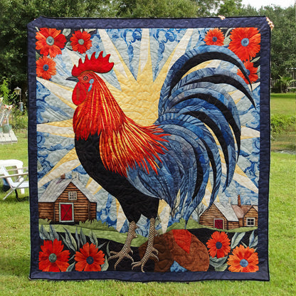 Rooster HM10102308 Quilt Blanket