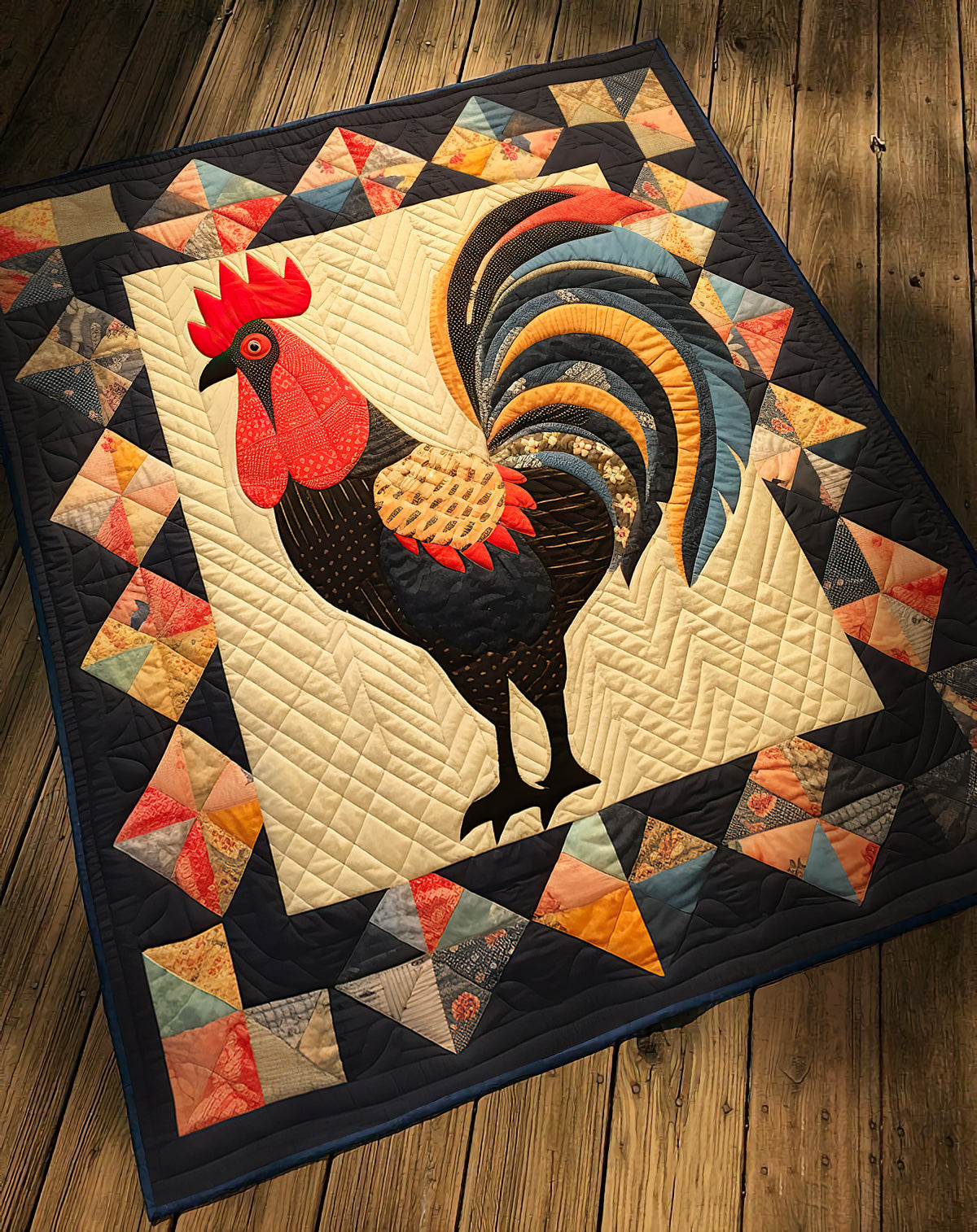 Rooster HM12102307 Quilt Blanket