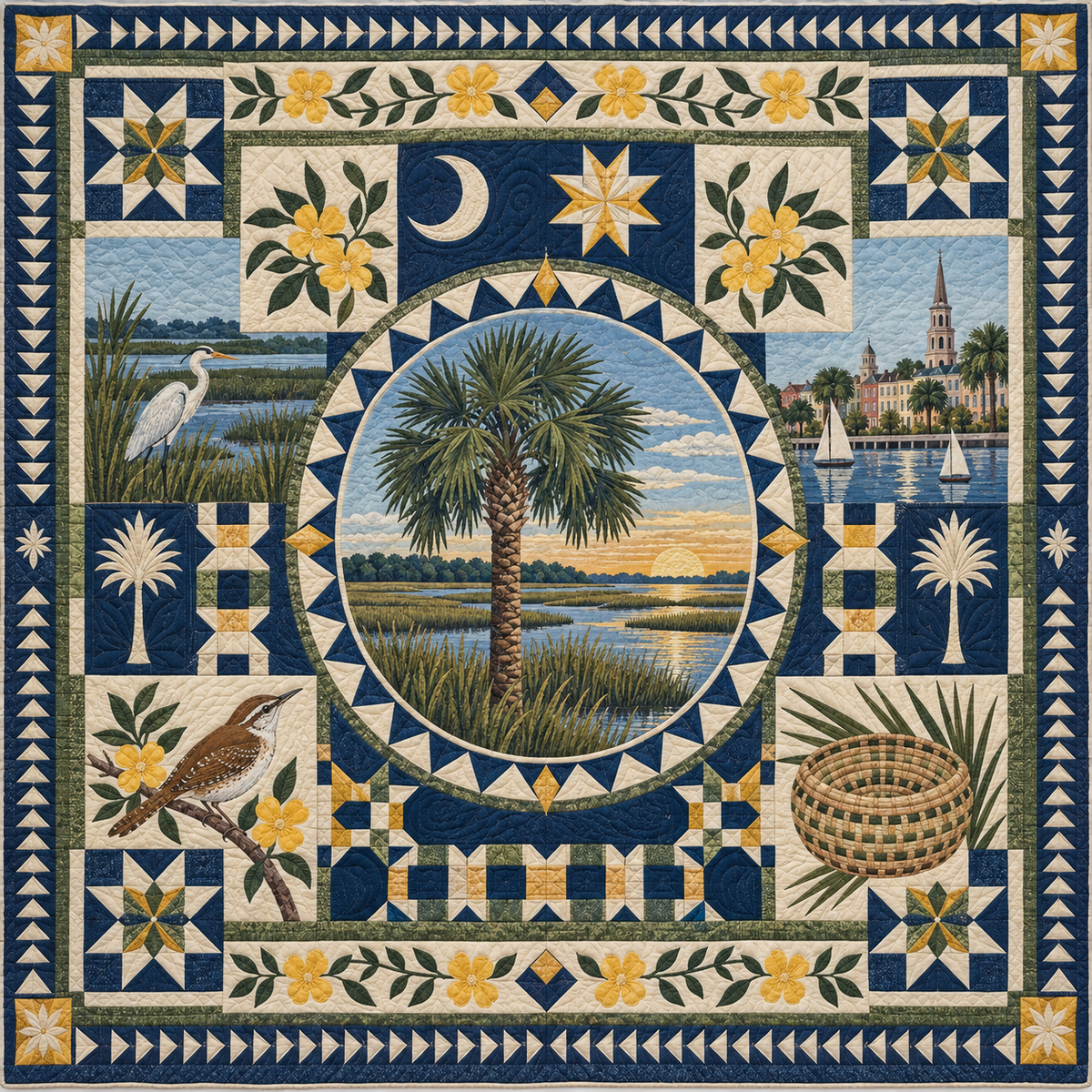 South Carolina Celebration In Cloth TD181026800 Quilt Blanket
