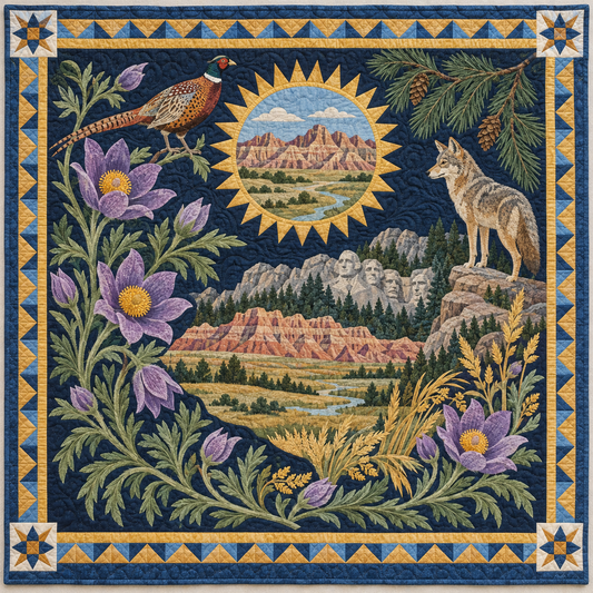 South Dakota Botanical Heritage TD181026802 Quilt Blanket
