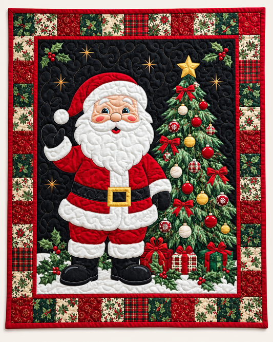 Santa And Christmas Tree TD101026436 Quilt Blanket