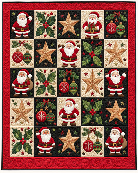 Santa And Folk Stars TD101026438 Quilt Blanket