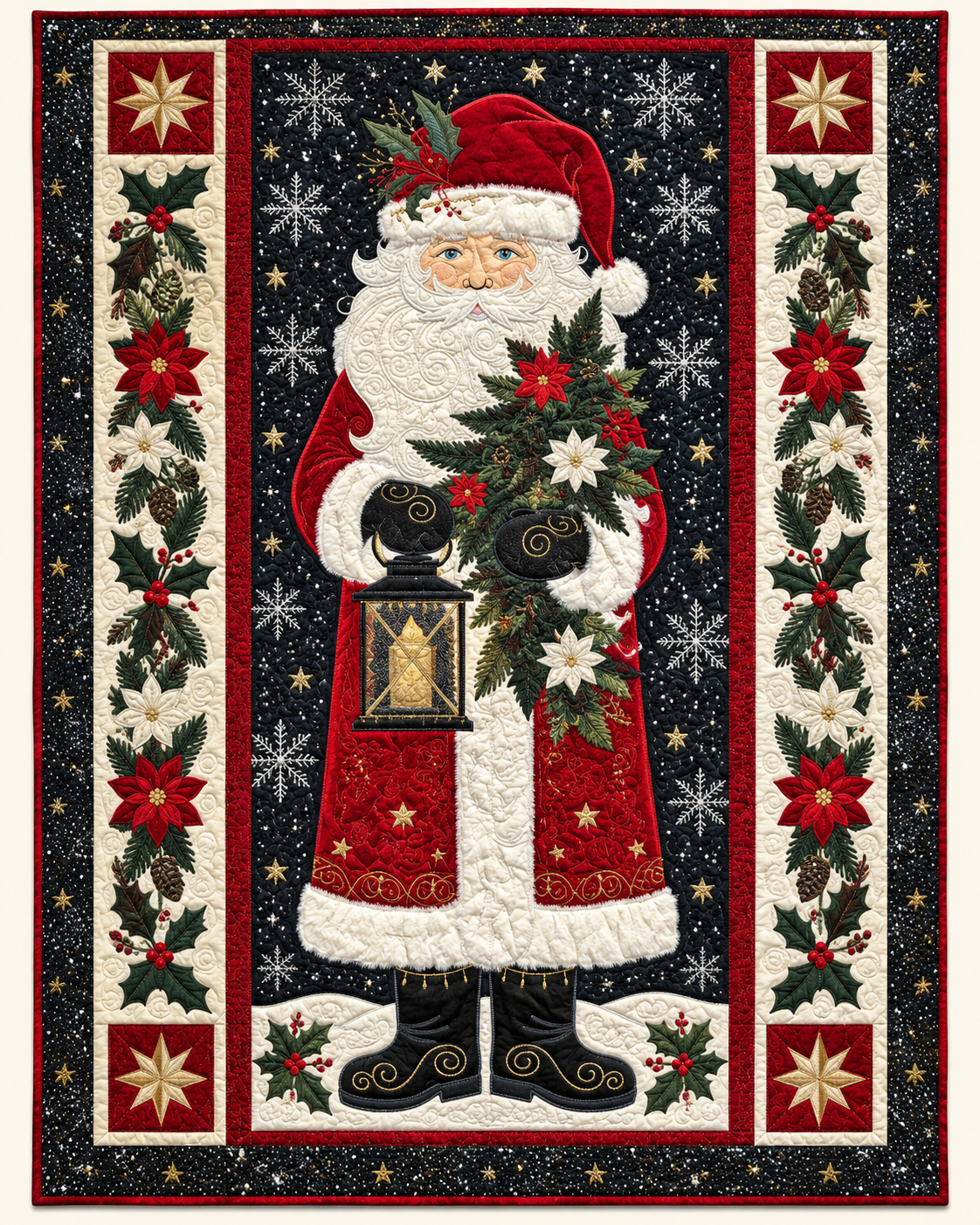 Santa with Lantern TD101026445 Quilt Blanket