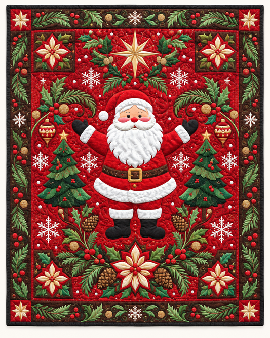 Santa's Festive Garden TD101026446 Quilt Blanket