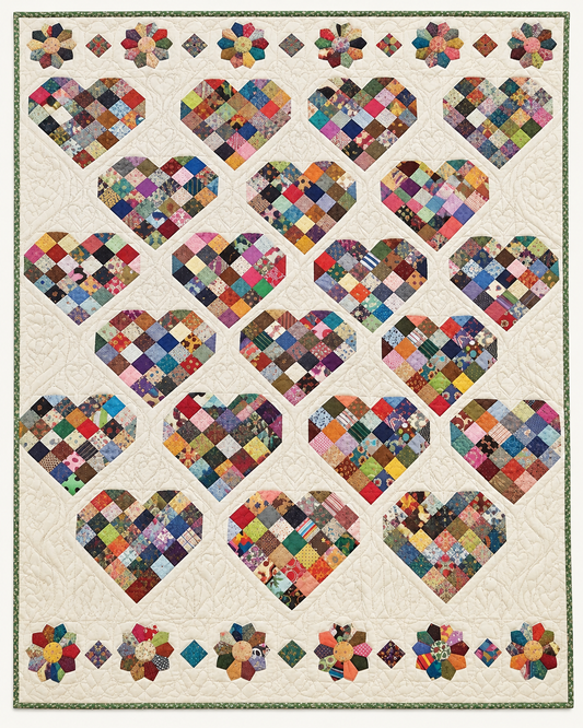 Scrappy Candy Hearts TD101026457 Quilt Blanket