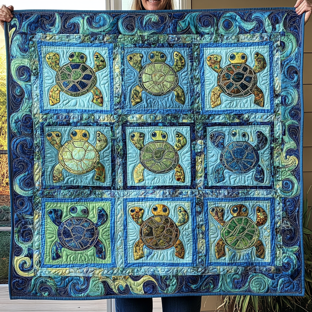 Sea Turtle TAI041124082 Quilt Blanket